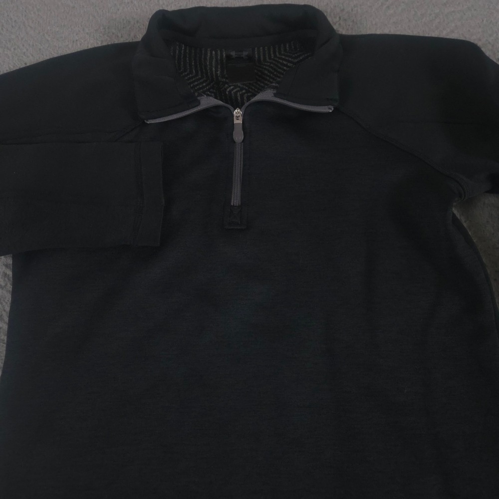 Under Armour Pullover Youth Large Black ColdGear Quarter Zip Thumbhole Cuffs